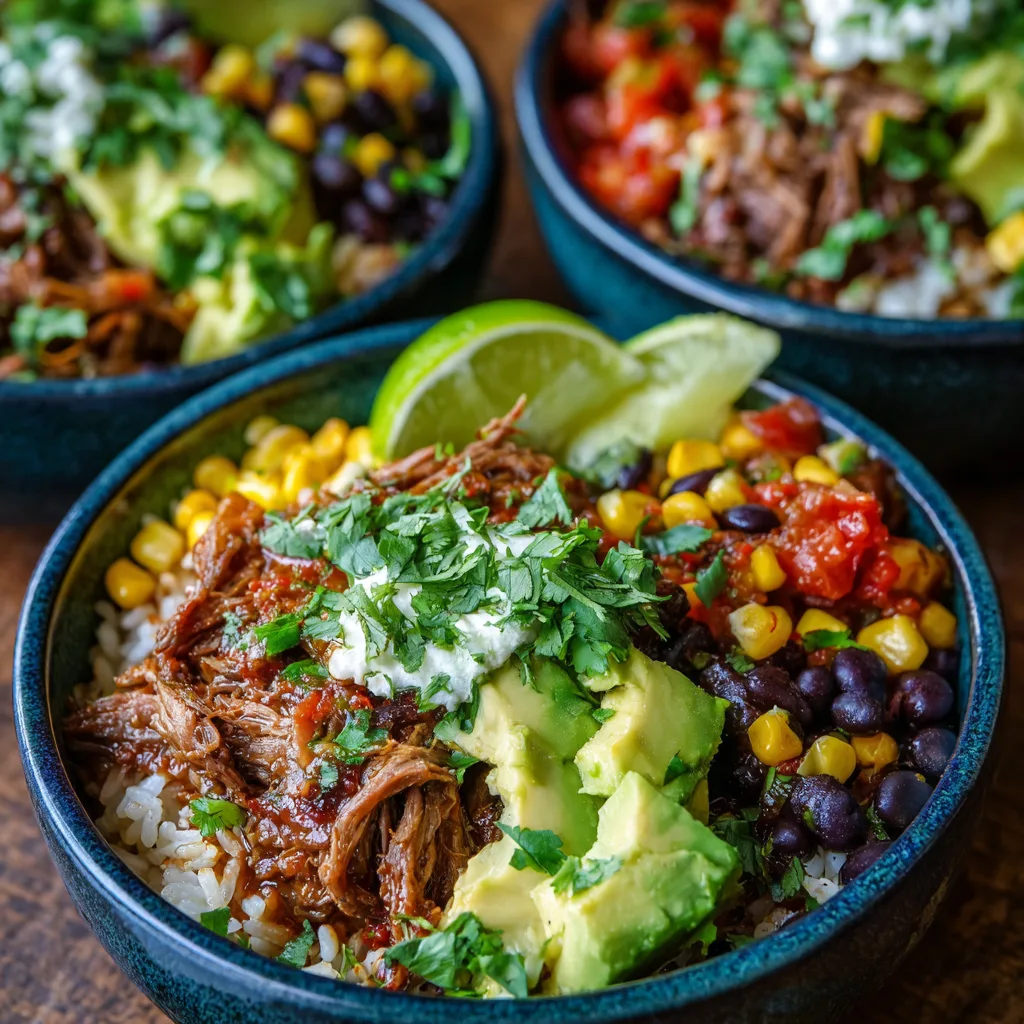 Slow Cooker Barbacoa Burrito Bowls (gluten-free)