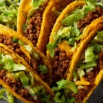 Smash Burger Tacos with Cheddar and Lettuce