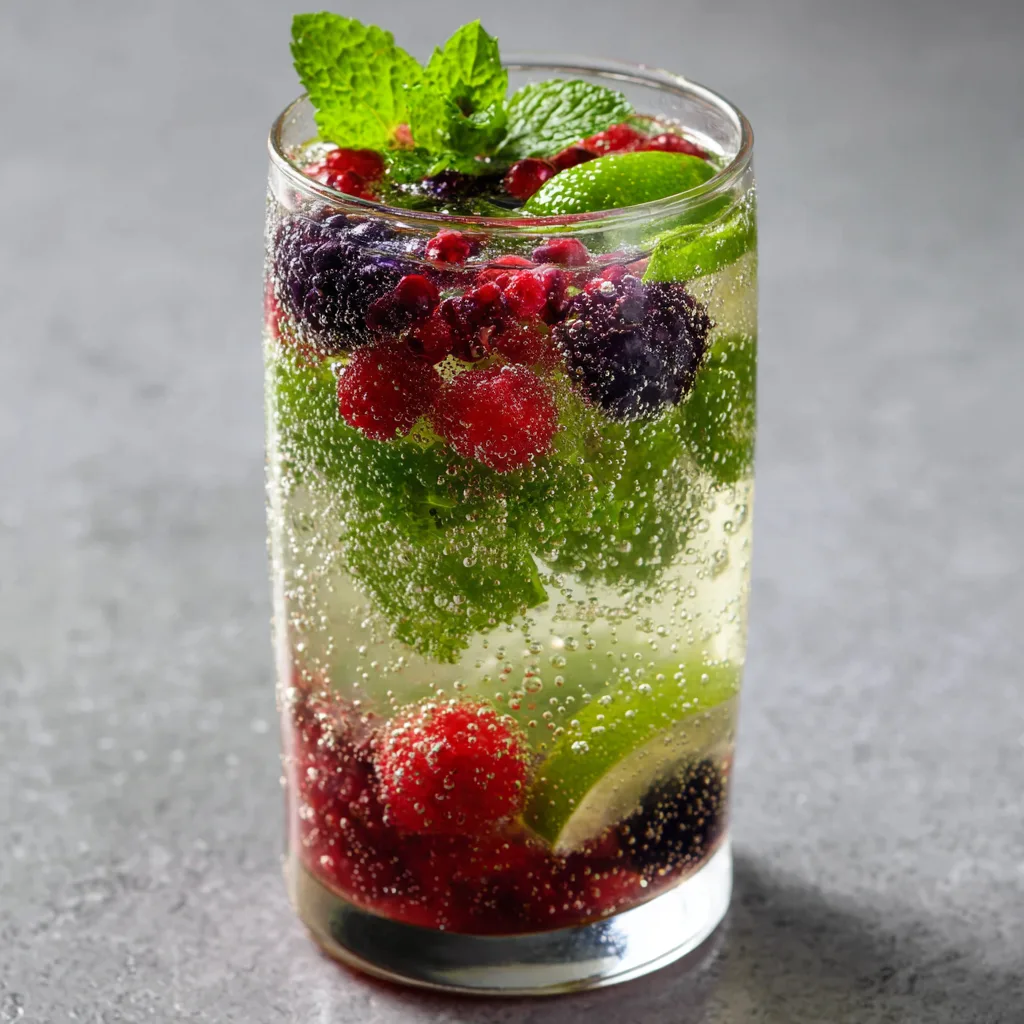 Sparkler Berry Mojito Mocktail