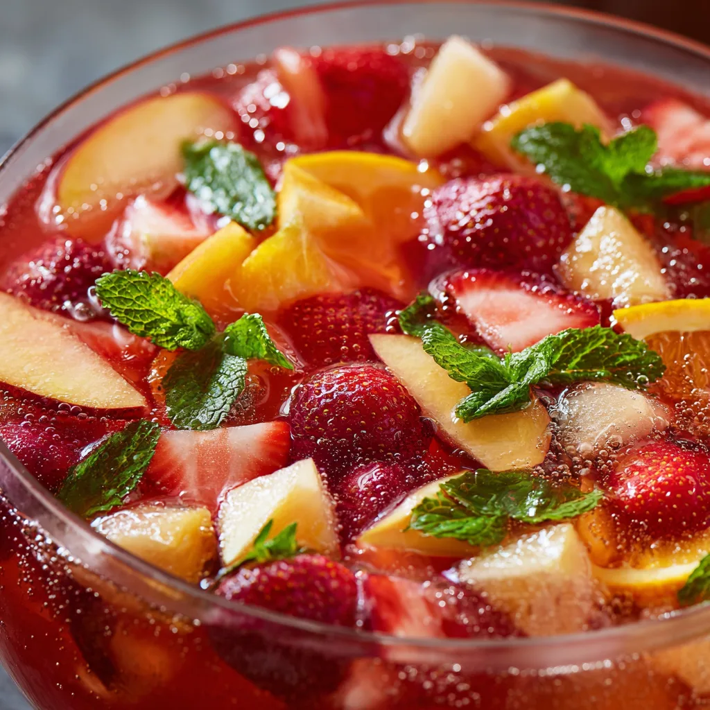 Sparkling Rosé Sangria Fruit Pitcher