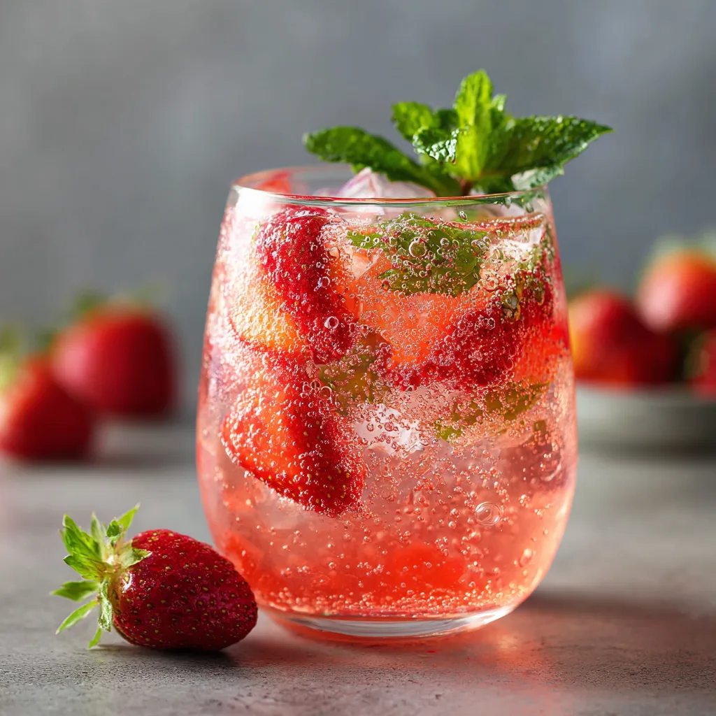 Sparkling Strawberry Lemonade Mocktail