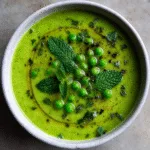 Spring Pea and Mint Soup (vegetarian)