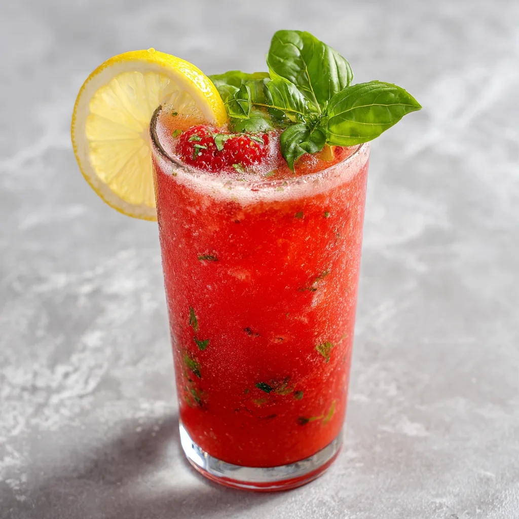 Strawberry Basil Lemonade (Refreshing Spring Drink)