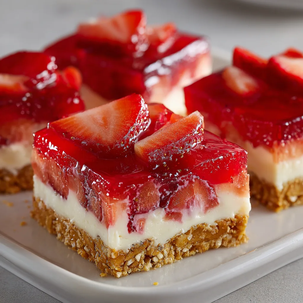 Strawberry Pretzel Delight Squares
