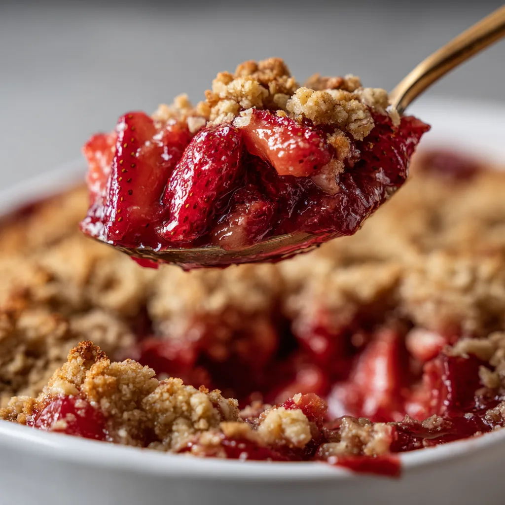 Strawberry Rhubarb Crisp (Easy No-Fuss Spring Dessert)