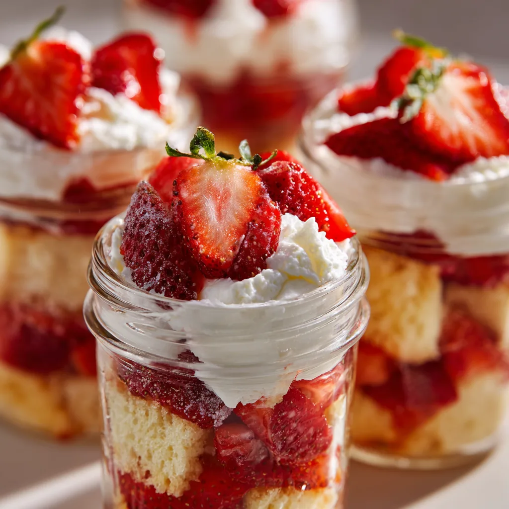 Strawberry Shortcake Jars – Picnic-Ready Dessert