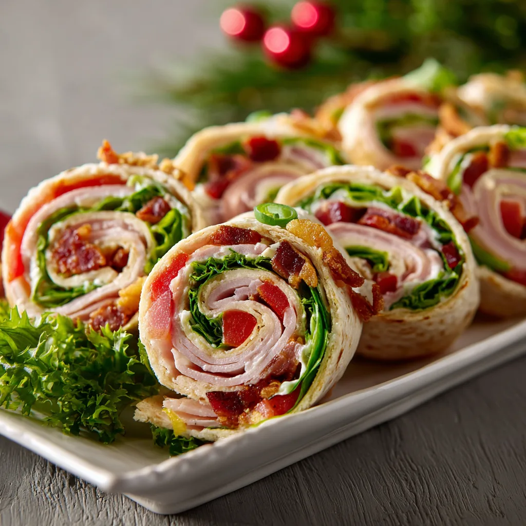 Turkey Club Pinwheel Wraps (picnic)