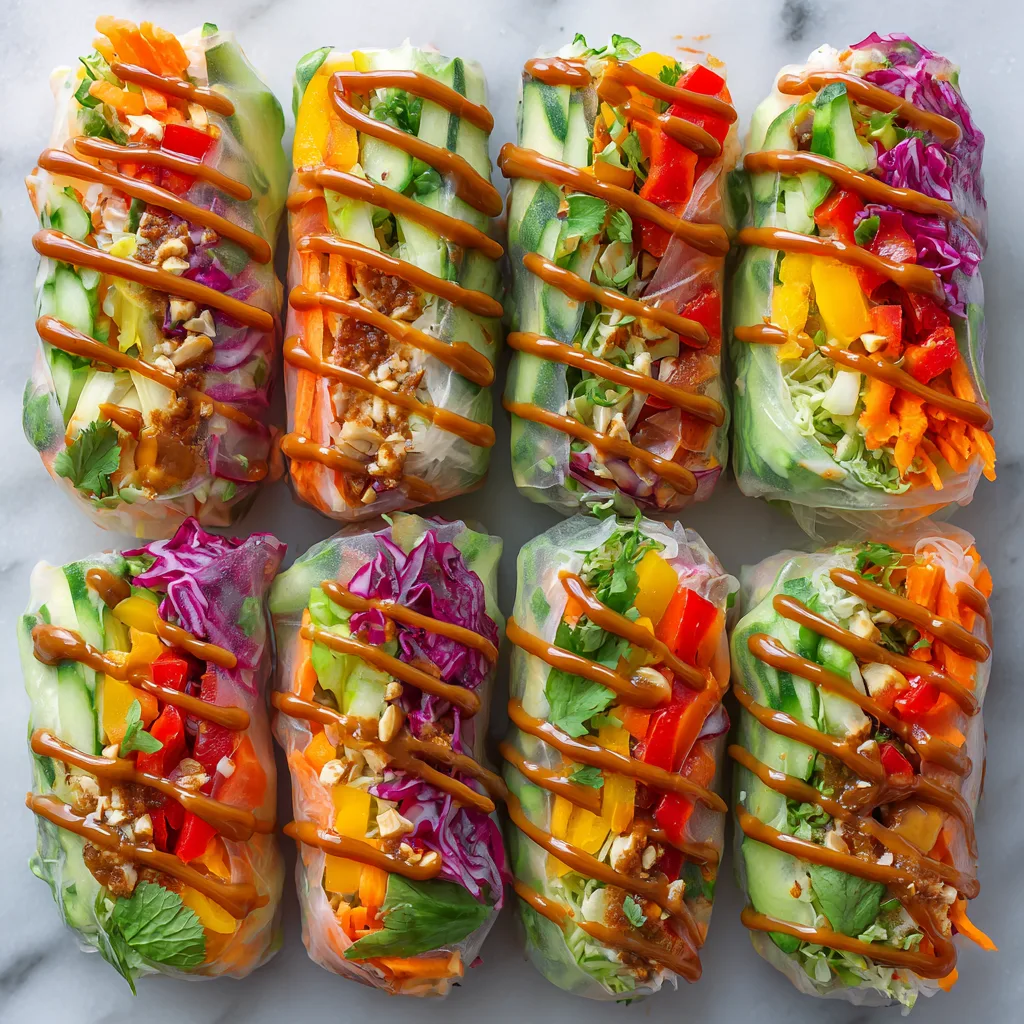 Vegan Spring Rolls with Peanut Sauce (Earth Day Snack)