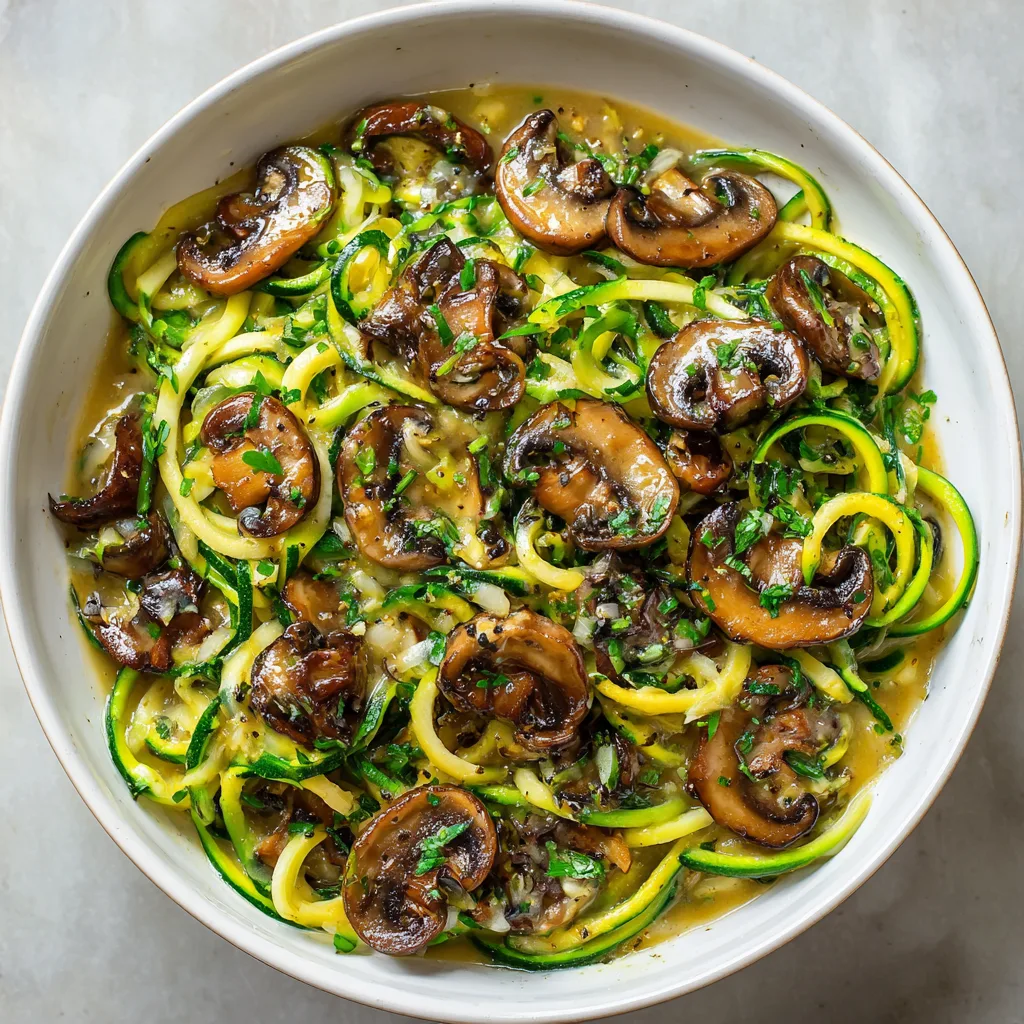 Vegetarian Mushroom Stroganoff with Zoodles