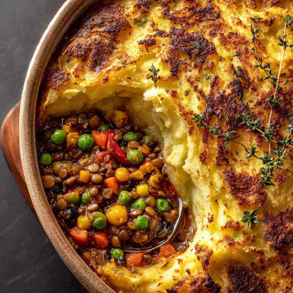 Vegetarian Shepherd’s Pie with Cauliflower Mash