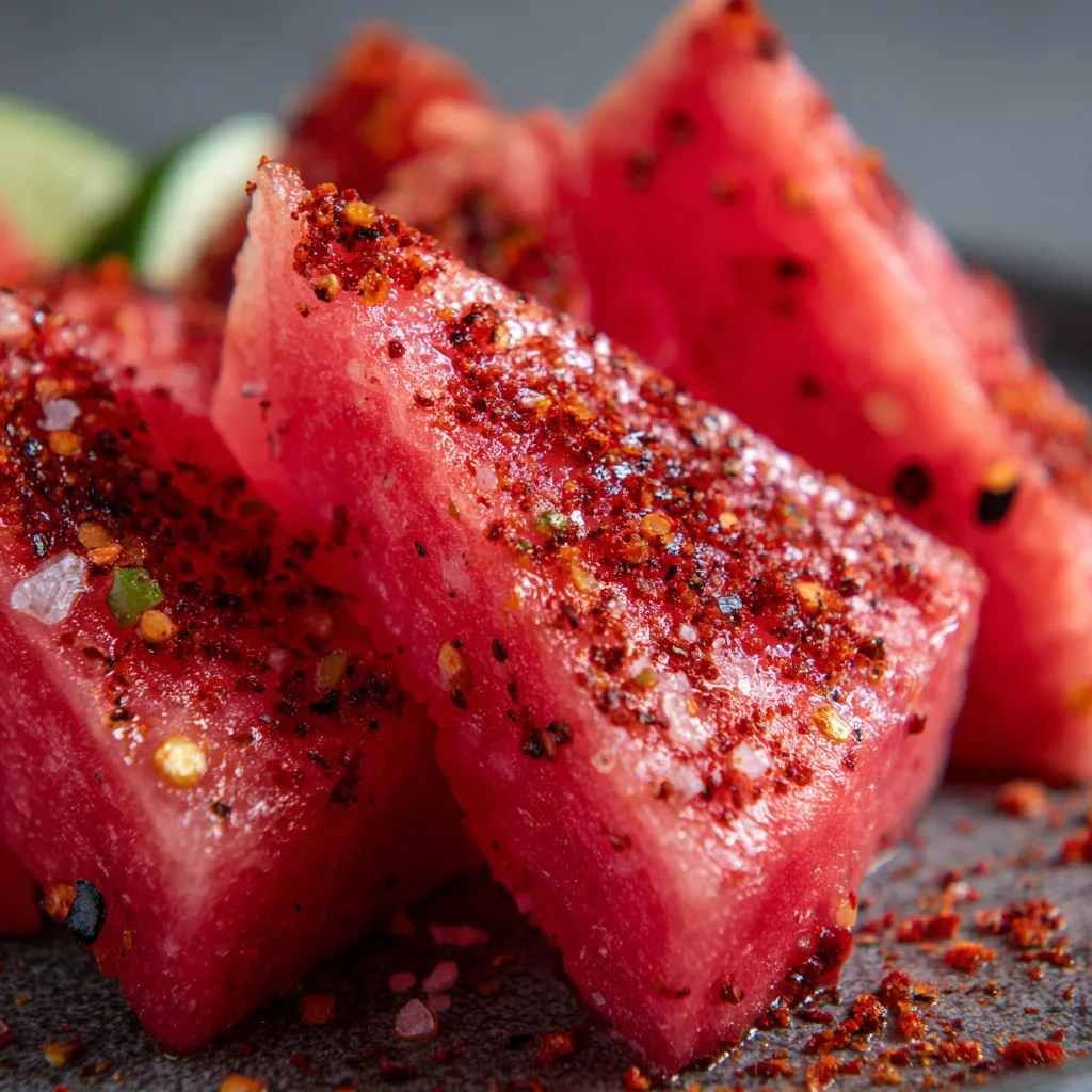 Watermelon Wedges with Chili Salt