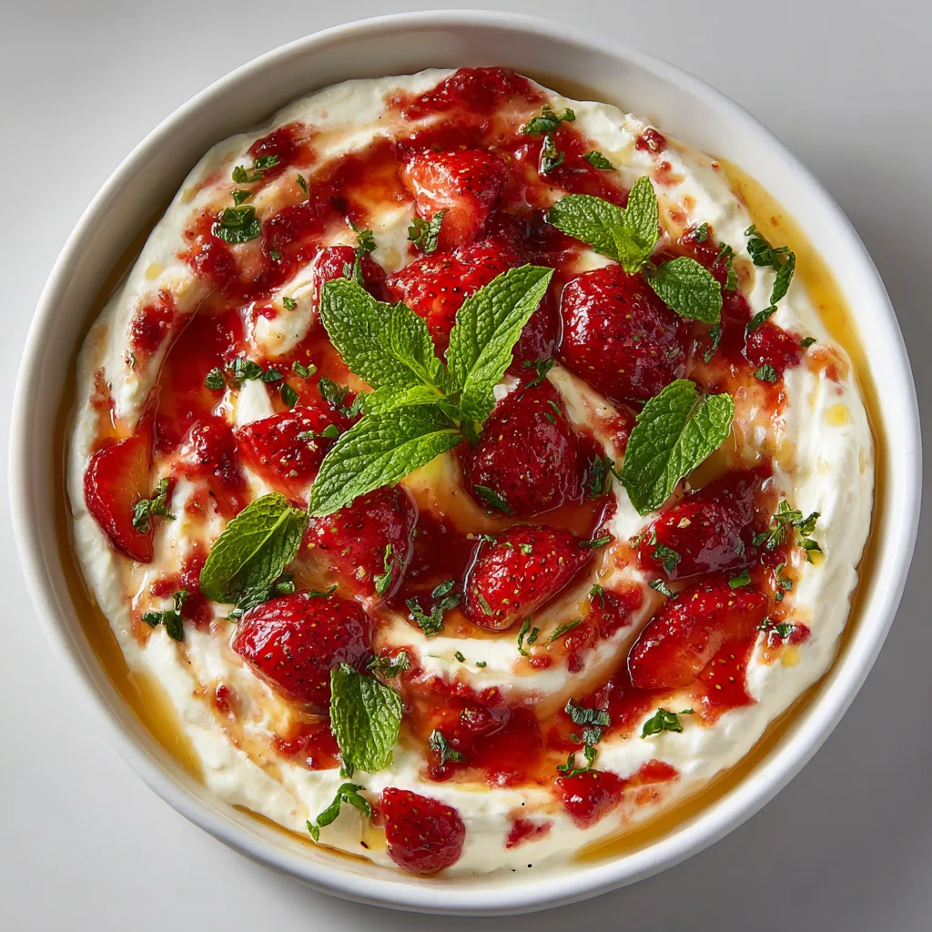 Whipped Feta Dip with Warm Strawberries & Honey (Snack)