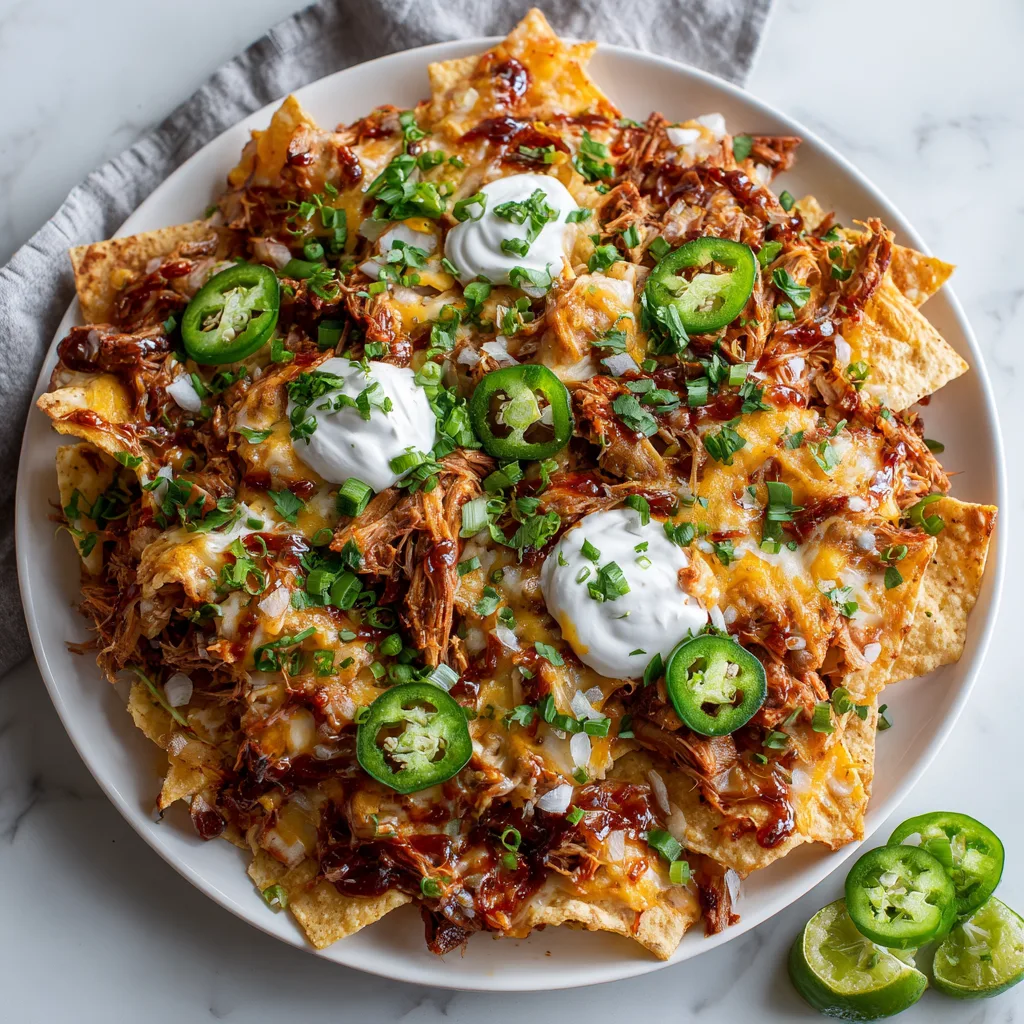 BBQ Pulled Pork Nachos Supreme