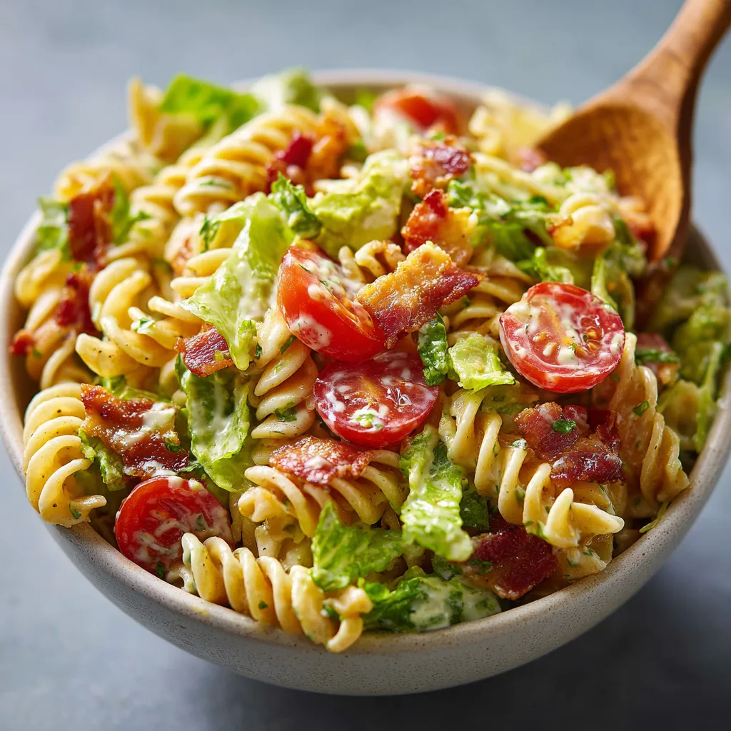BLT Pasta Salad with Avocado Ranch