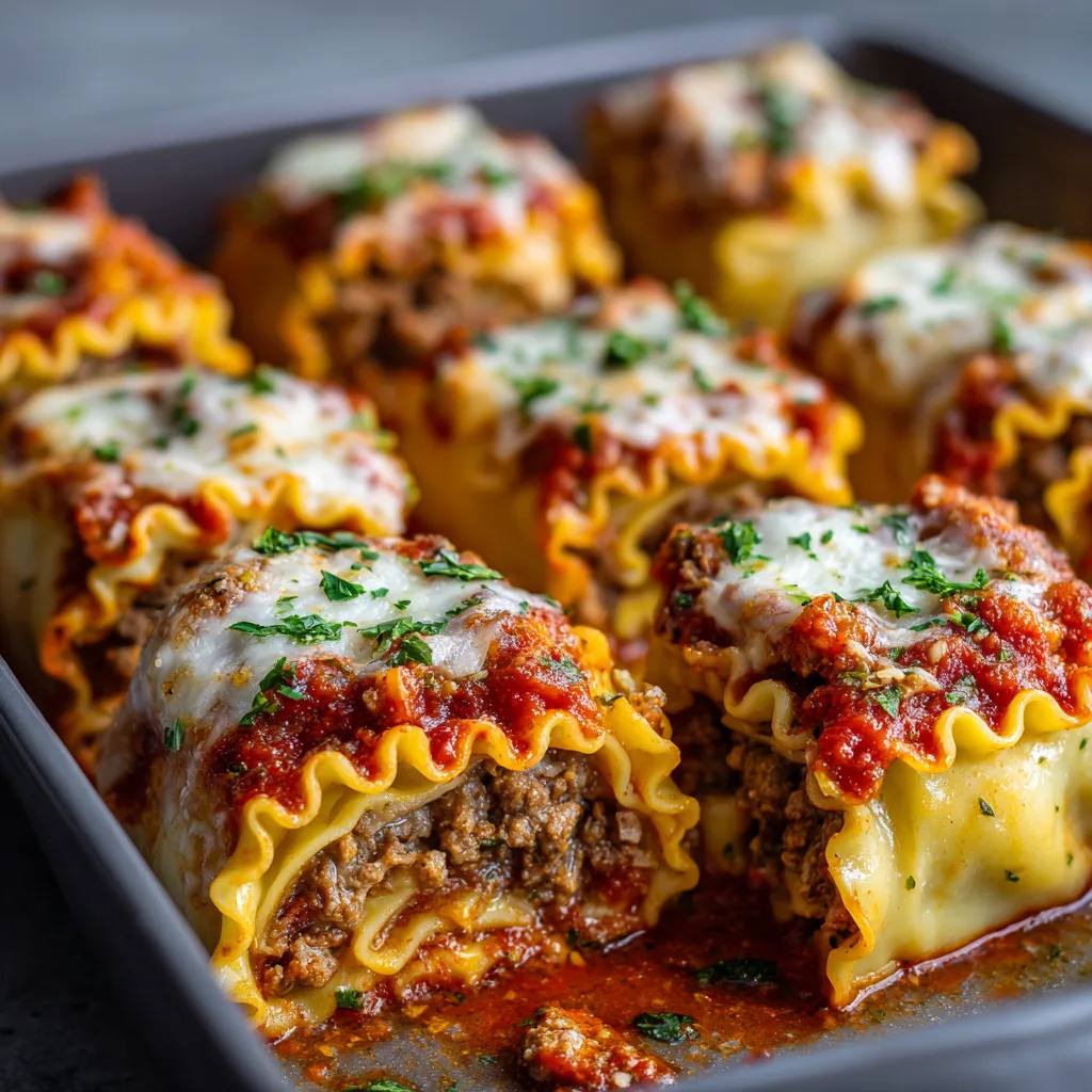 Beef Lasagna Rolls (42g Protein Per Roll!)