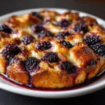Blackberry Cobbler Bread Pudding