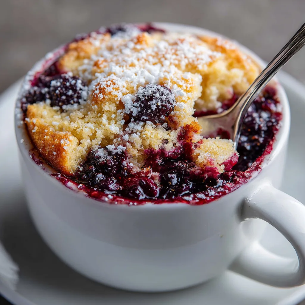 Blackberry Cobbler in a Mug (Microwave Magic!)