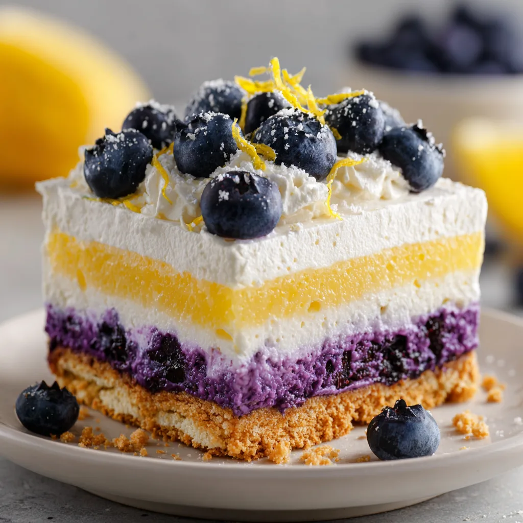 Blueberry Lemon Icebox Dessert (Make-Ahead!)