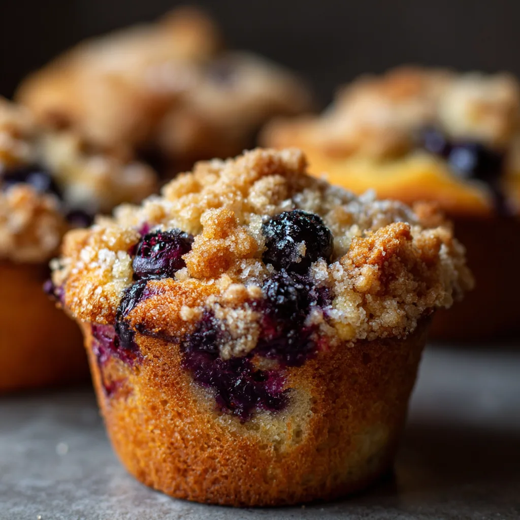 Blueberry Muffins with Streusel Topping