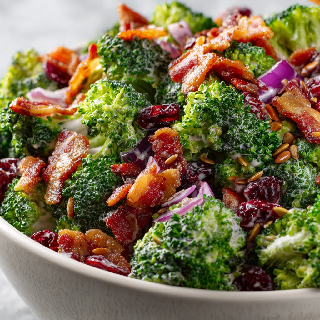 Broccoli Salad with Bacon & Cranberries