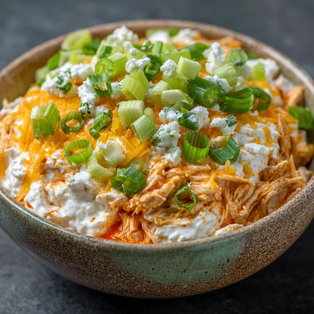 Buffalo Chicken Cottage Cheese Dip Bowl