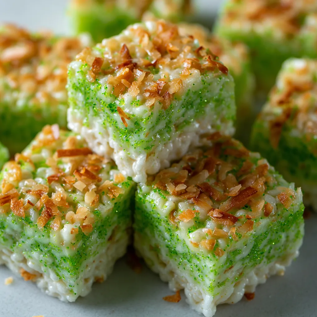 Coconut Lime Rice Krispie Treats