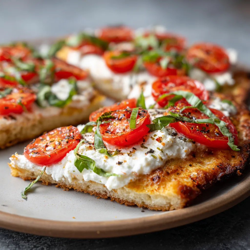 Cottage Cheese Flatbread Pizza (11g Protein Per Piece!)