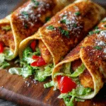 Crispy Garlic Parmesan Chicken Wraps