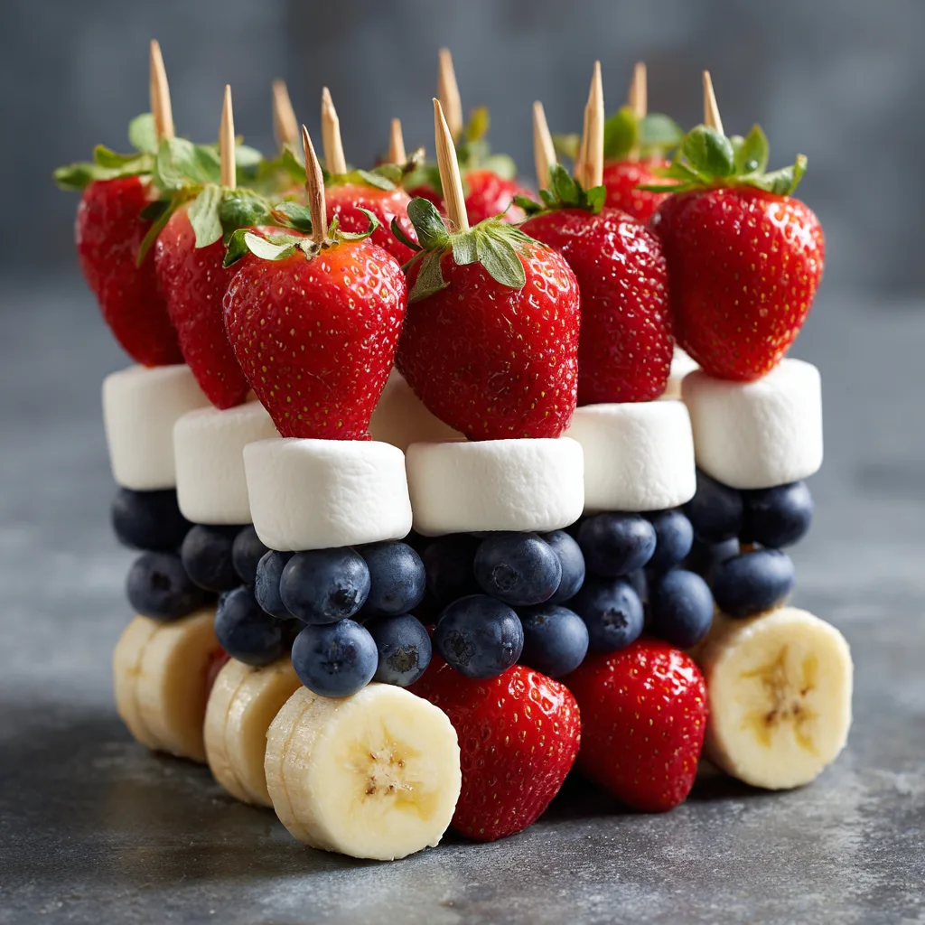 Flag Fruit Kabobs for BBQ Parties