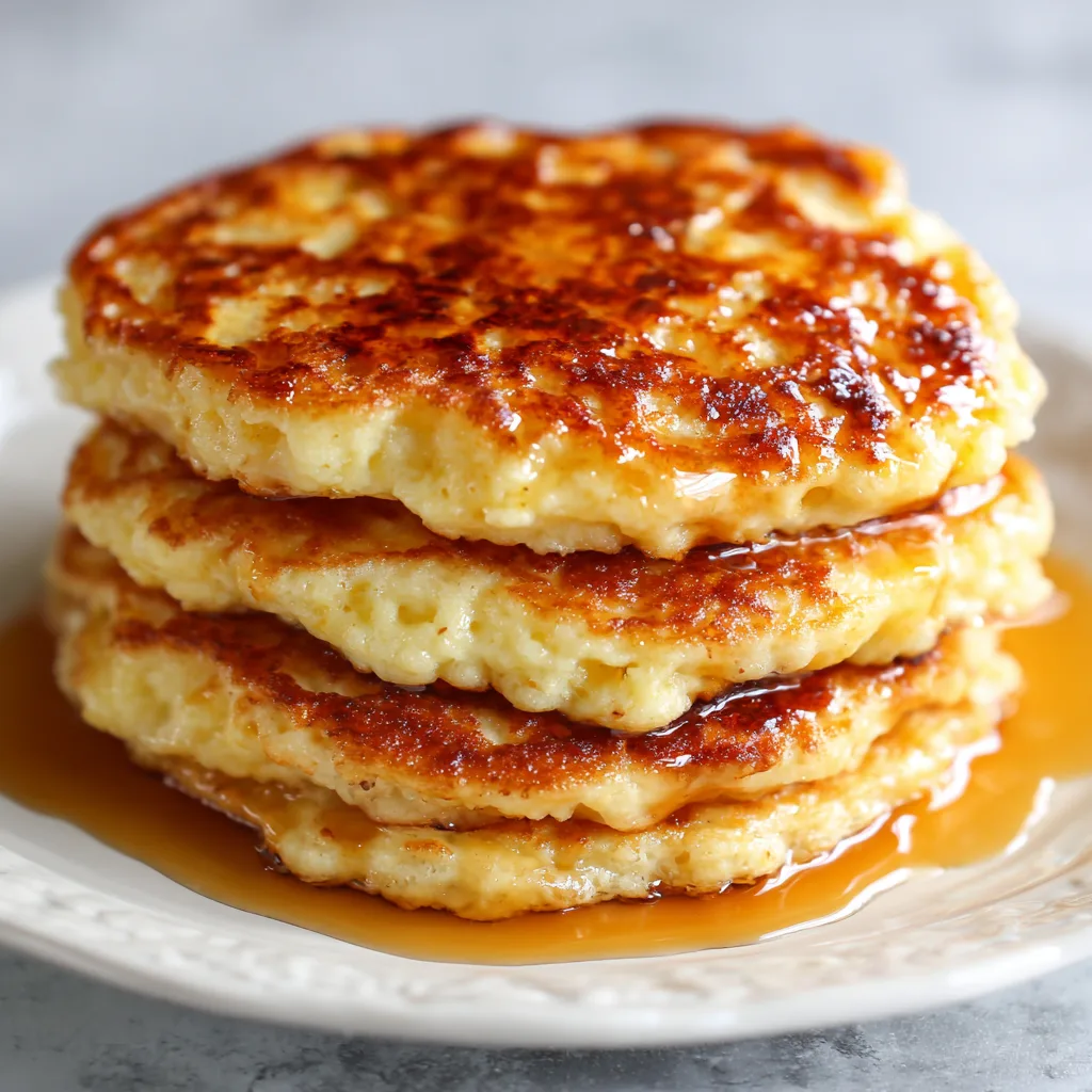 Fluffy Cottage Cheese Pancakes (2 Ingredients!)