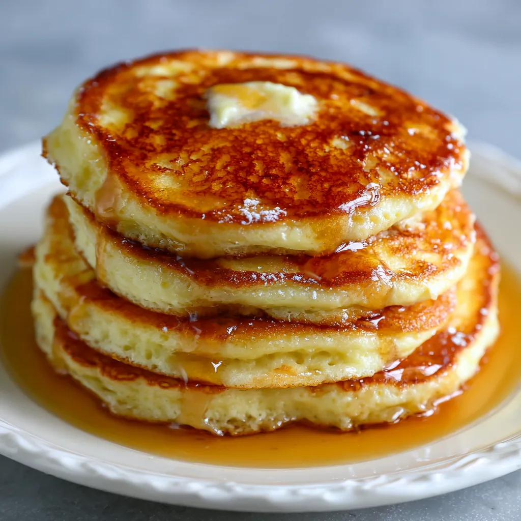 Fluffy Greek Yogurt Pancakes with Pudding Mix