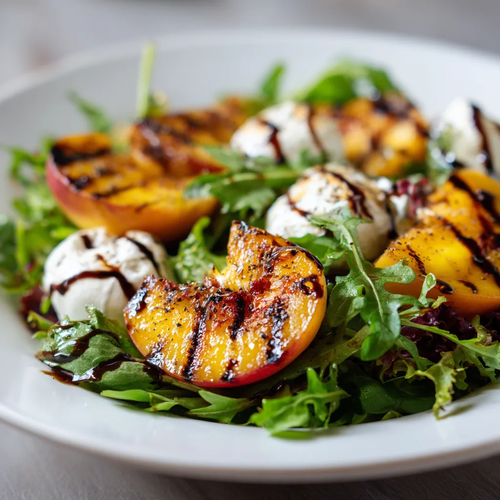 Grilled Peach & Burrata Salad