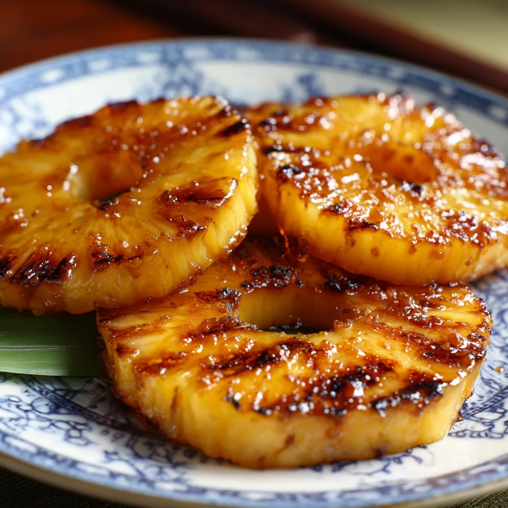 Grilled Pineapple with Cinnamon Sugar Glaze