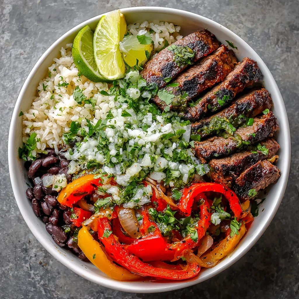 Grilled Steak Fajita Bowls (Meal Prep!)