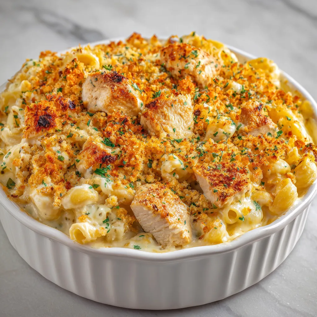 Honey Garlic Butter Chicken Mac & Cheese