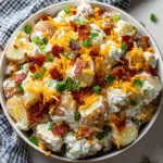 Loaded Baked Potato Salad (Mayo-Free!)
