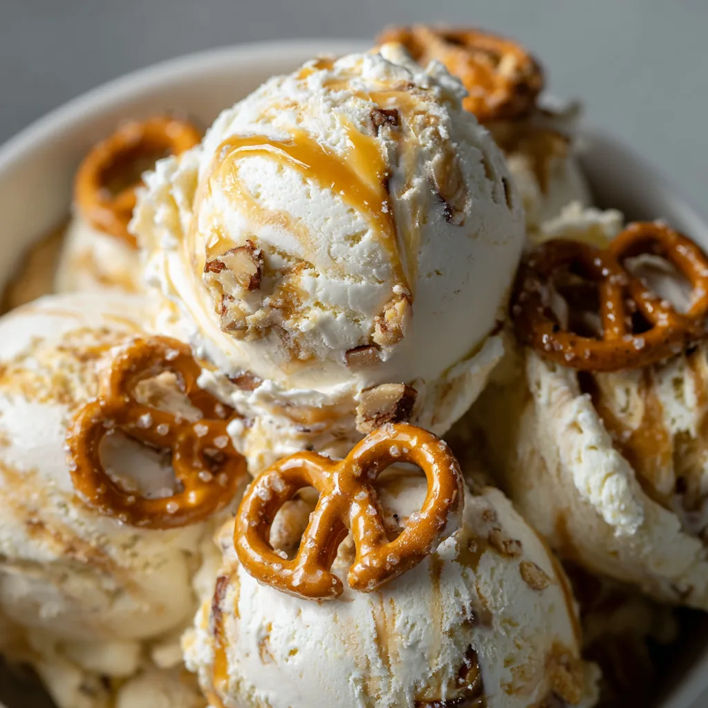 Salted Caramel Pretzel Ice Cream