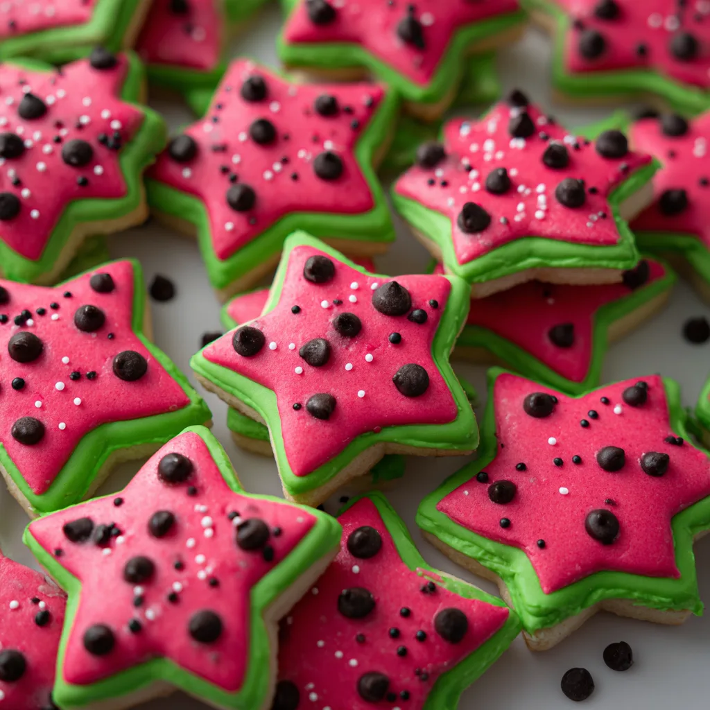 Star-Shaped Watermelon Cookies