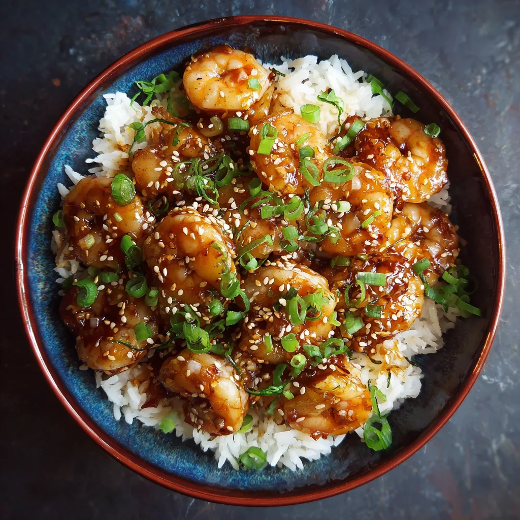 Sticky Garlic Sesame Shrimp Bowls (26g Protein, 20 Minutes!)