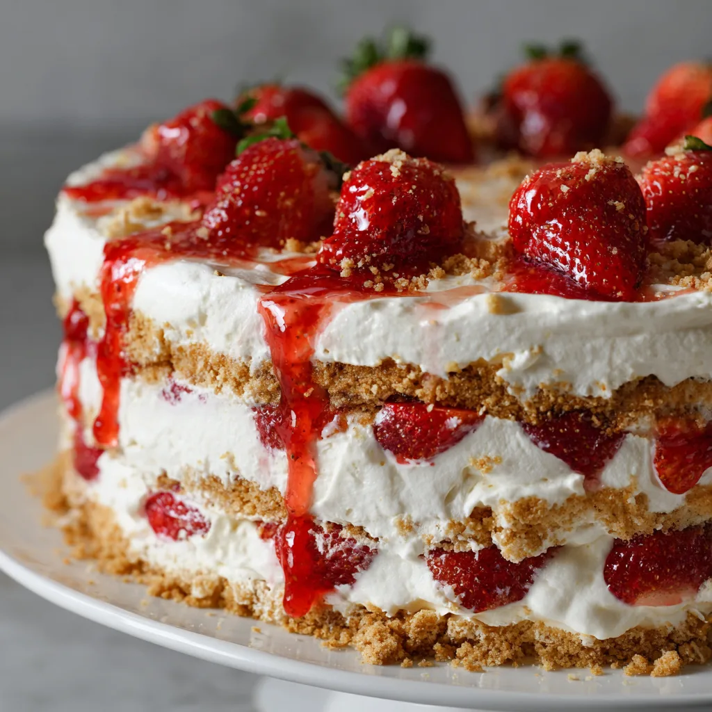 Strawberry Cheesecake Icebox Cake (No Oven!)