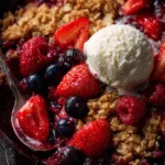 Triple Berry Crisp with Oat Topping