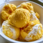 4-Ingredient Mango Coconut Ice Cream – Dairy-Free & Freezer-Friendly