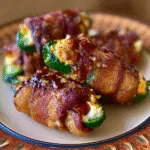 BBQ Bacon-Wrapped Jalapeño Poppers – Smoked & Stuffed with Cream Cheese
