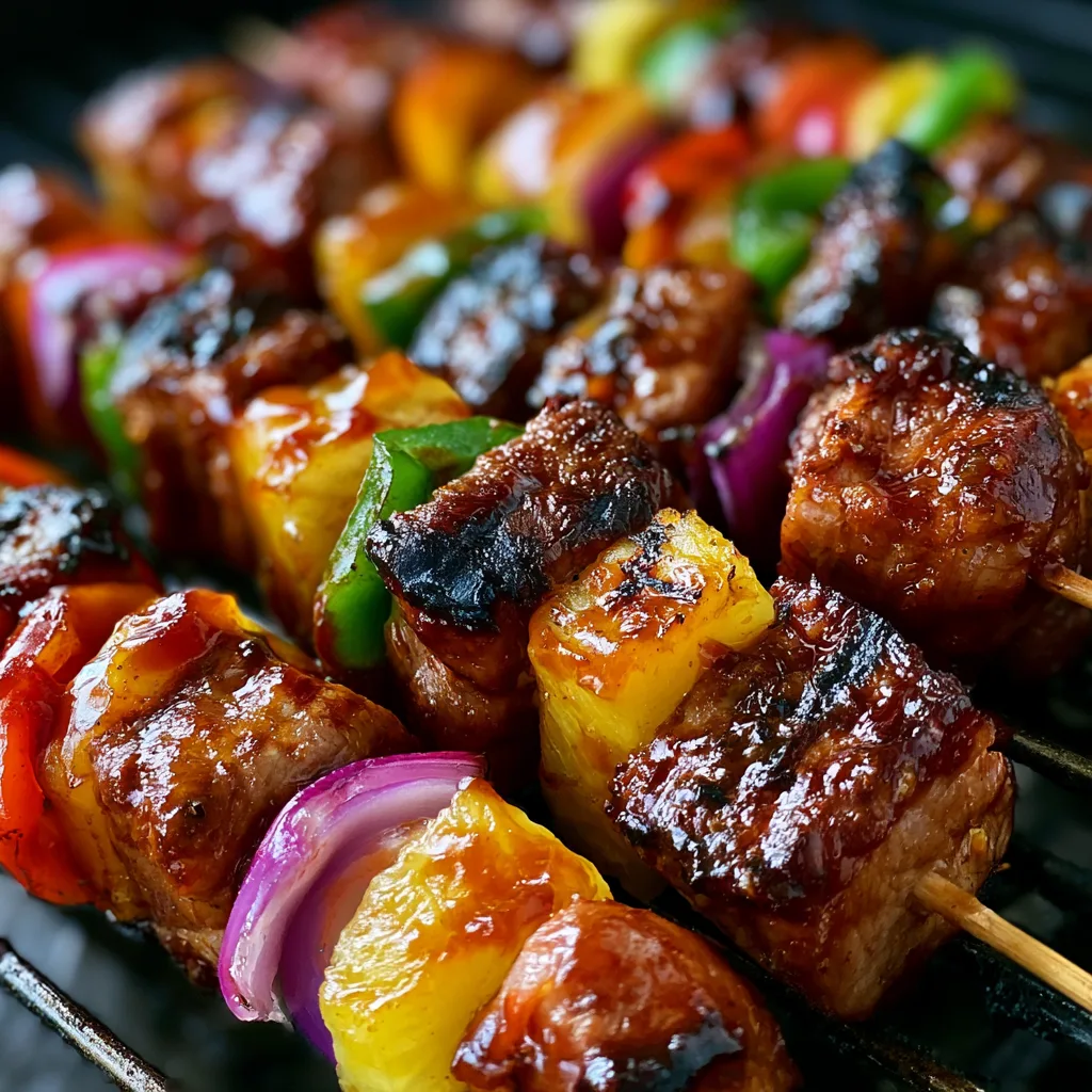 BBQ Pineapple Pork Kabobs – Easy Grilling Idea for a Crowd