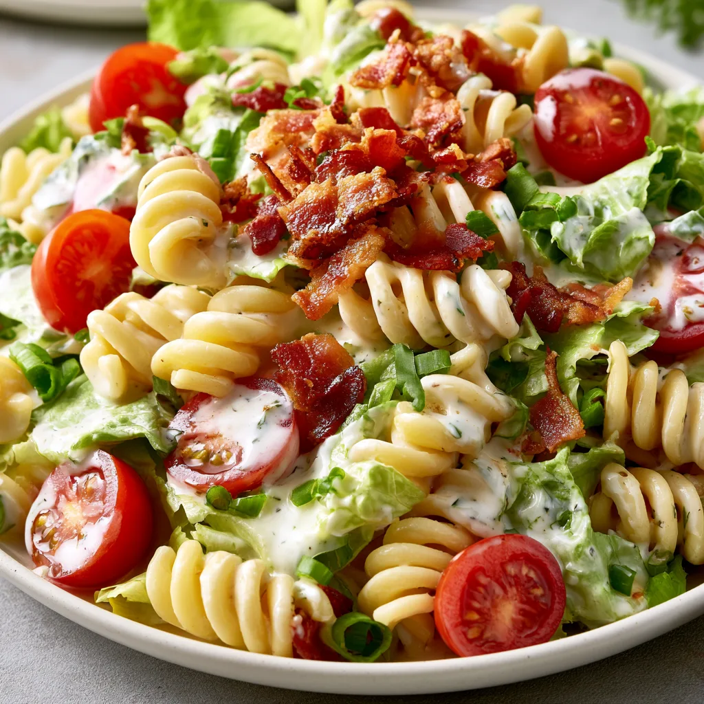 BLT Pasta Salad with Bacon Ranch Dressing – Best BBQ Side Dish Ever
