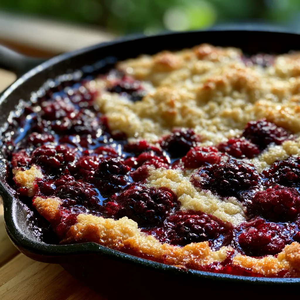 Blackberry Cobbler in a Cast Iron Skillet – Southern Summer Classic