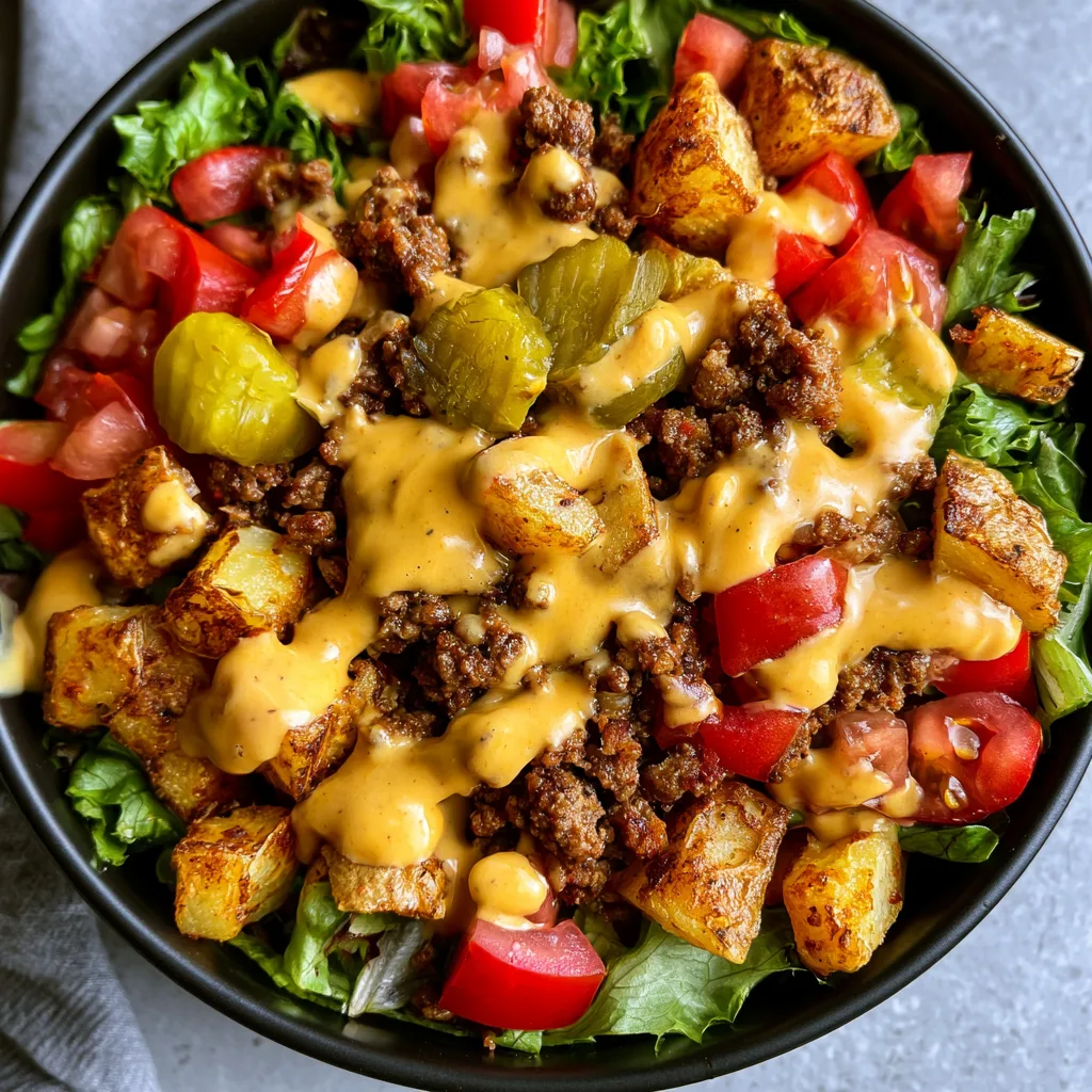 Cheeseburger Bowl with Special Sauce and Crispy Potatoes