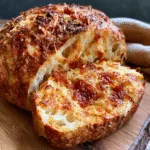 Cheesy Pepperoni Pizza Sourdough Bread Recipe