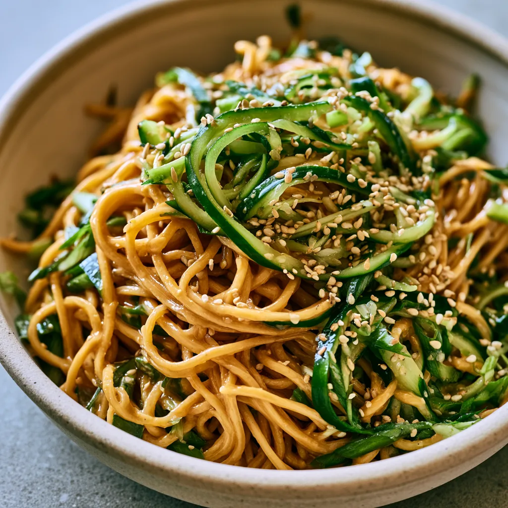 Cold Sesame Peanut Noodles with Cucumber – No-Cook Summer Dinner