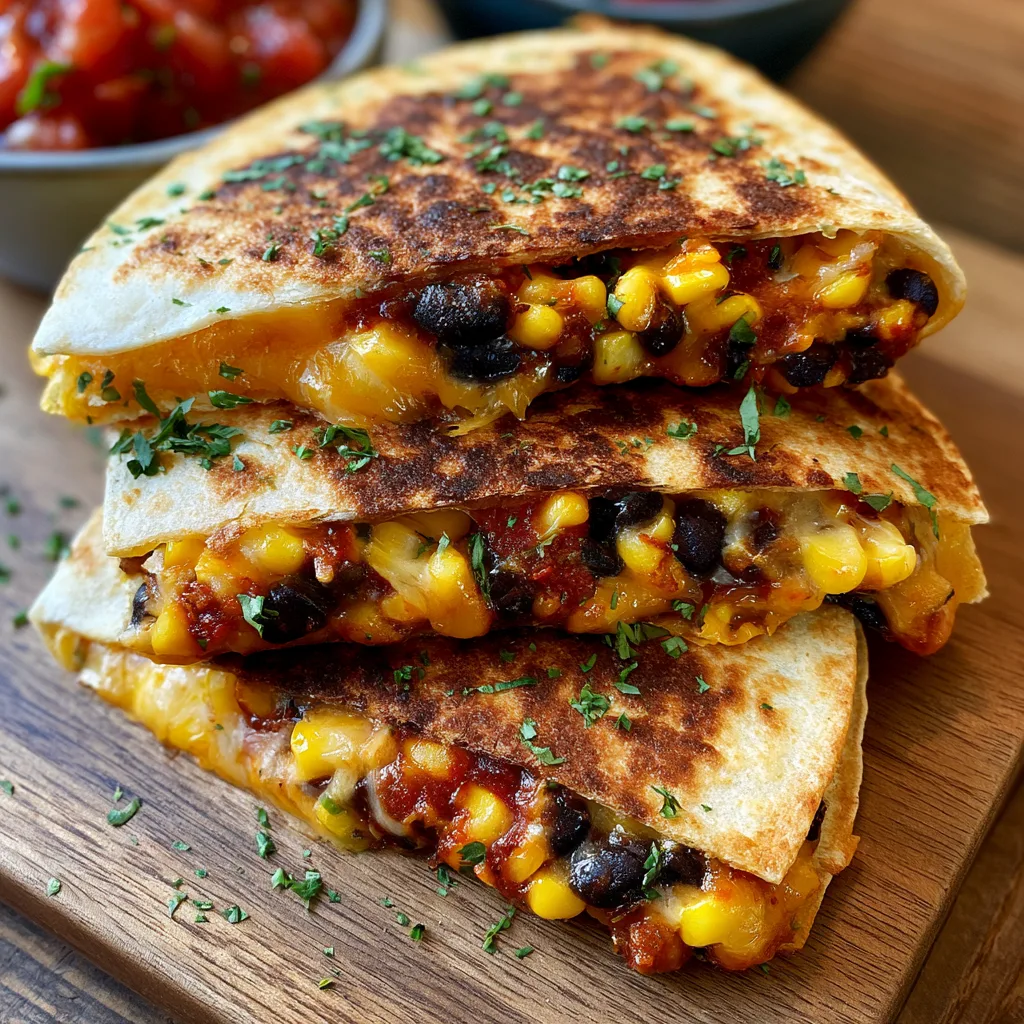 Corn & Black Bean Quesadillas – 4 Ingredients, 10-Minute Dinner